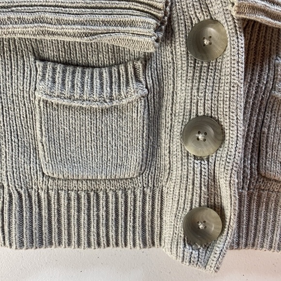 American Eagle Beige Chunky Cotton Cardigan XS - Picture 3 of 12